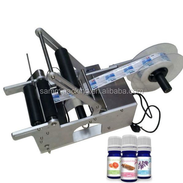 เครื่องติดป้ายครึ่งอัตโนมัติกล่องกลม ประเภทขับเคลื่อนไฟฟ้า