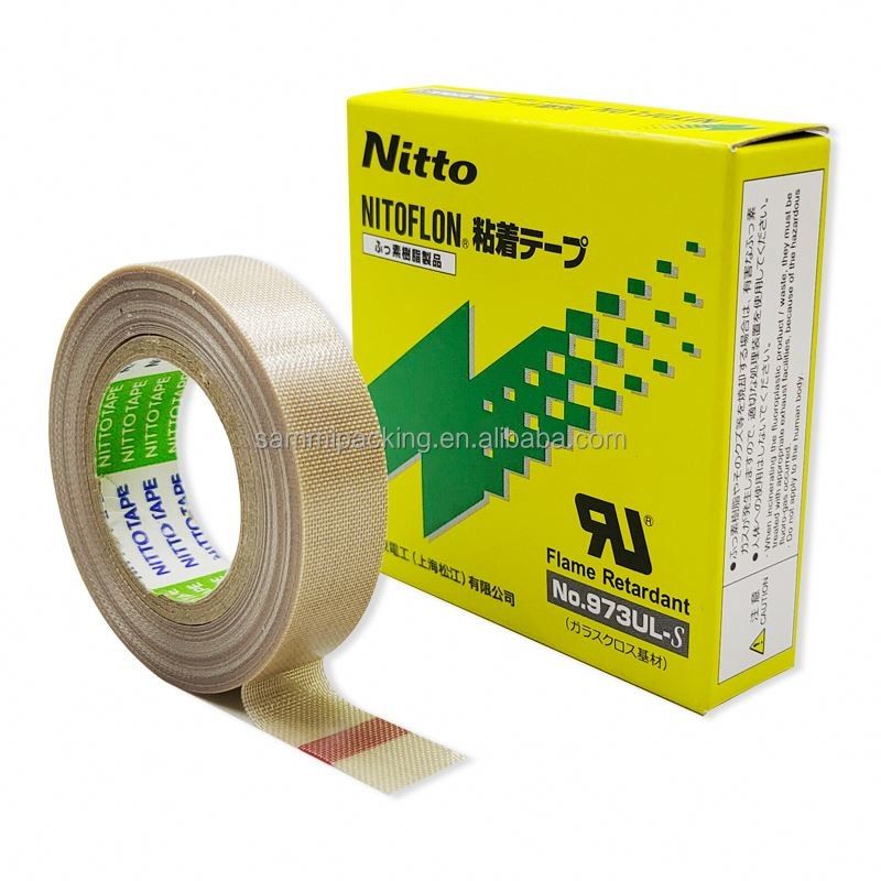 Nitto 973UL Nitto 903 PTFE เทปไฟเบอร์กลาส เทปฟิล์มสําหรับการปิดเทป Nitto 0.13mm × 13mm × 10m 973UL-S