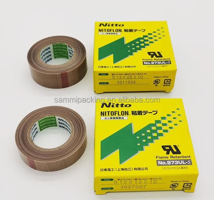 Nitto 973UL Nitto 903 PTFE เทปไฟเบอร์กลาส เทปฟิล์มสําหรับการปิดเทป Nitto 0.13mm × 13mm × 10m 973UL-S
