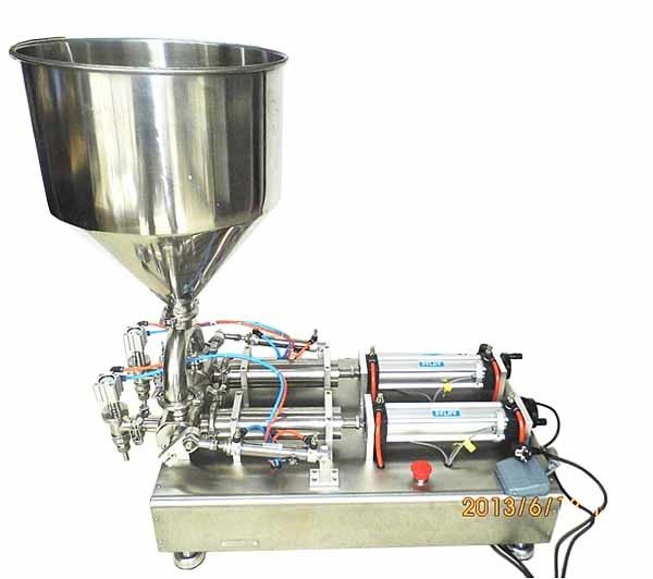 220V หัวคู่ เครื่องเติมครีมครึ่งอัตโนมัติสําหรับซอสเคทชัพ