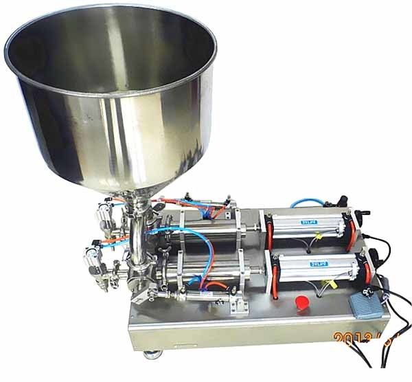 220V หัวคู่ เครื่องเติมครีมครึ่งอัตโนมัติสําหรับซอสเคทชัพ