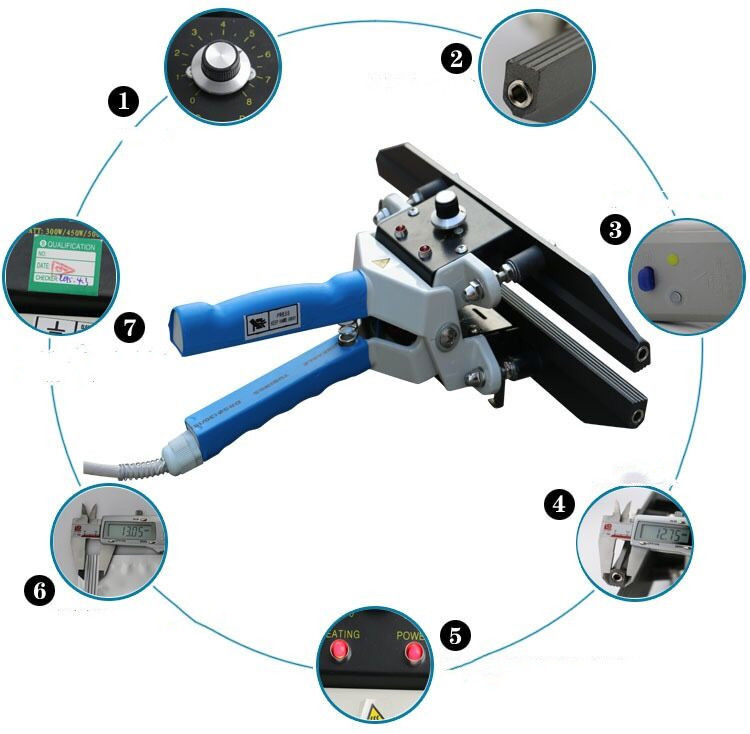 16 นิ้ว ความร้อน Crimp ซีลเลอร์ กระเป๋า Crimper มือถือการควบคุมอุณหภูมิ Sealer สําหรับ Mylar แอลูมิเนียมฟอยล์ Kraft กระเป๋า