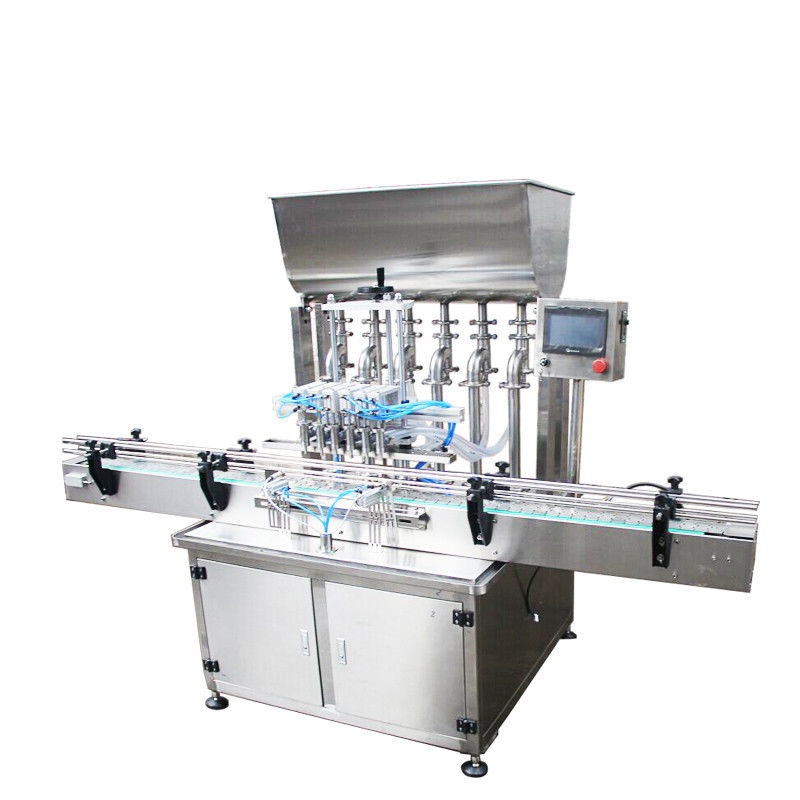 อัตโนมัติ PLC พิสตัน 6 หัว เครื่องเติมขวด แชมพูซอส พาสต์ เครื่องเติมเหลว