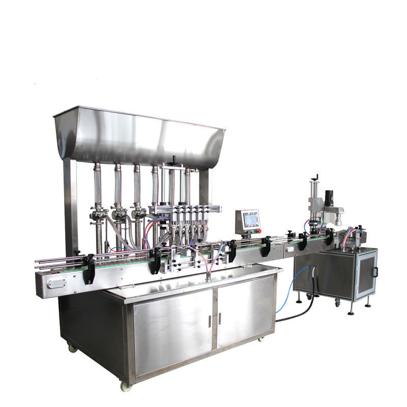 อัตโนมัติ PLC พิสตัน 6 หัว เครื่องเติมขวด แชมพูซอส พาสต์ เครื่องเติมเหลว