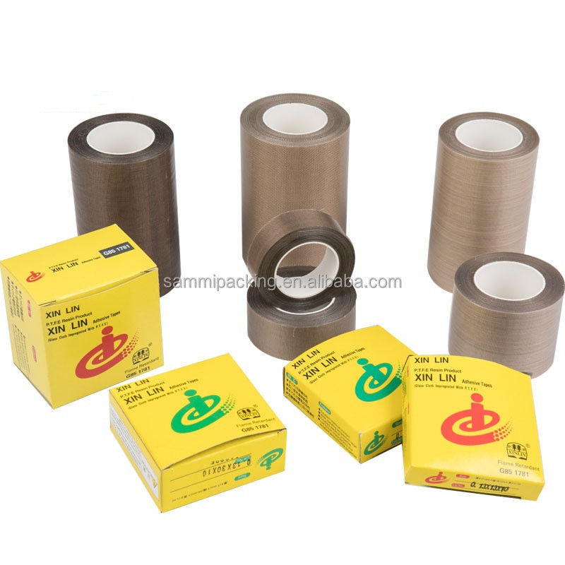 เทปใยแก้วเคลือบ PTFE สีน้ําตาล สําหรับการผสมและผูกเข็มขัด ความกว้าง 13/15/19/25/30/50MM