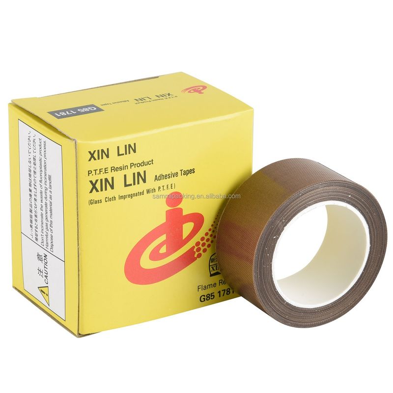 เทปใยแก้วเคลือบ PTFE สีน้ําตาล สําหรับการผสมและผูกเข็มขัด ความกว้าง 13/15/19/25/30/50MM