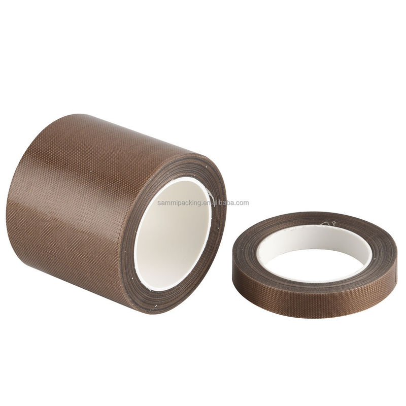 เทปใยแก้วเคลือบ PTFE สีน้ําตาล สําหรับการผสมและผูกเข็มขัด ความกว้าง 13/15/19/25/30/50MM