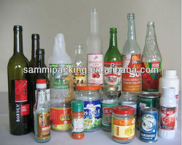 เครื่องติดป้ายชนิดที่ฉลาดสําหรับกระป๋องขวดไวน์และขวดกลม