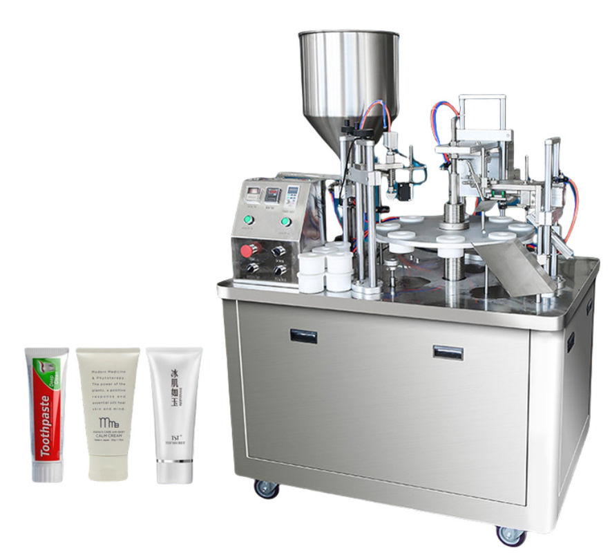 โลชั่น Ultrasonic ครีมเครื่องสําอาง อิเล็กทริกอลูมิเนียม พลาสติก ท่ออ่อน อะตอมิคครึ่ง เติมและปิดเครื่องจักรโรงงาน ราคา