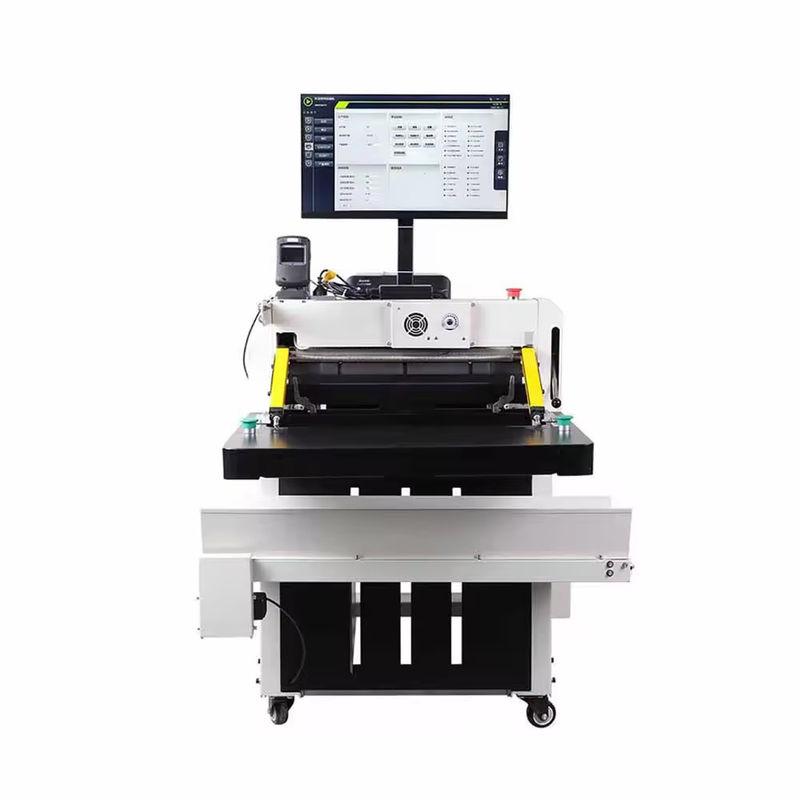 DFD-50I กระเป๋าเครื่องปิดและติดป้าย เครื่องบรรจุกระเป๋าอัตโนมัติ Express Bag Packer Ecommerce ระบบบรรจุกระเป๋า เครื่องบรรจุกระเป๋าอัตโนมัติ