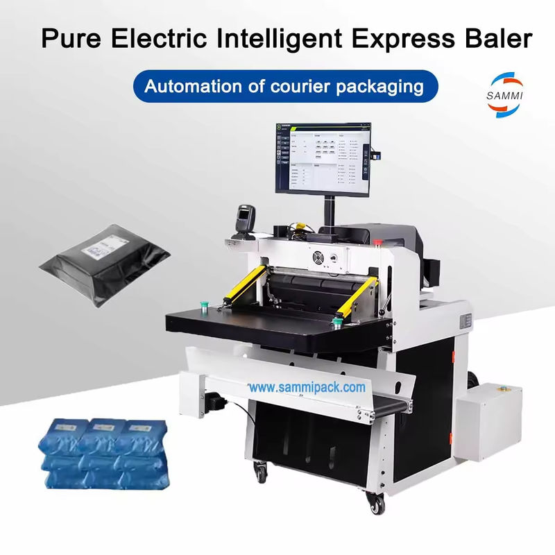 DFD-50I กระเป๋าเครื่องปิดและติดป้าย เครื่องบรรจุกระเป๋าอัตโนมัติ Express Bag Packer Ecommerce ระบบบรรจุกระเป๋า เครื่องบรรจุกระเป๋าอัตโนมัติ