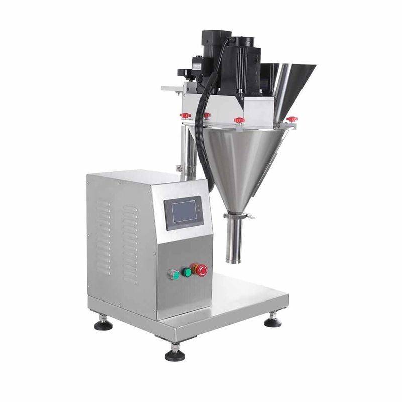 เครื่องบรรจุผงกึ่งอัตโนมัติแบบใช้ไฟฟ้าสำหรับขวด ถุง นม เครื่องสำอาง ชั่งน้ำหนัก จ่ายสารเติมแต่งแบบเกลียว