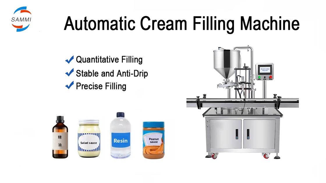 การทํางานง่าย ปั๊มหมุนเซอร์โวตามอัตโนมัติเต็ม เครื่องเติมน้ํายาพาสต์สําหรับน้ําผึ้ง น้ํามันถั่วเหลว viscous Ketchup