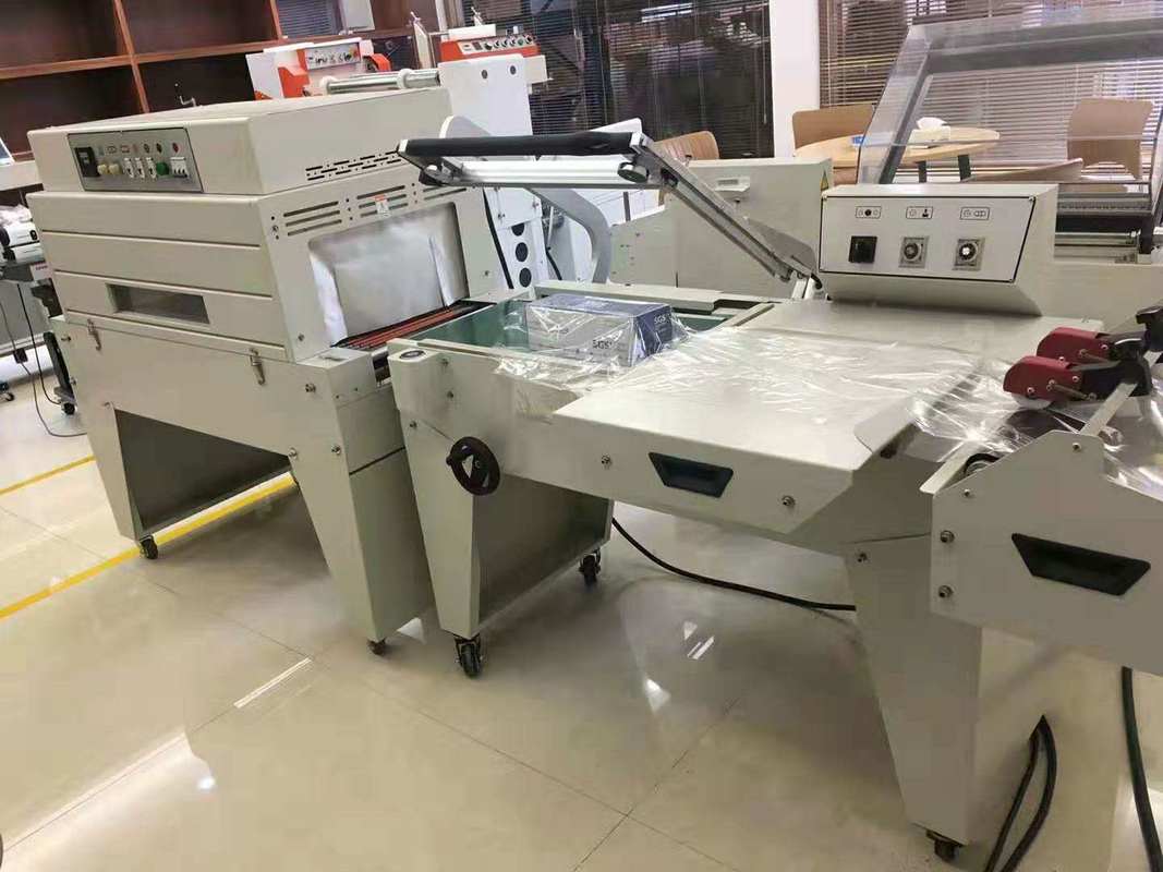 FQL-450+BSE-4525 L bar Heat Tunnel Shrink Wrapping Sealing Machine สําหรับธุรกิจขนาดเล็ก