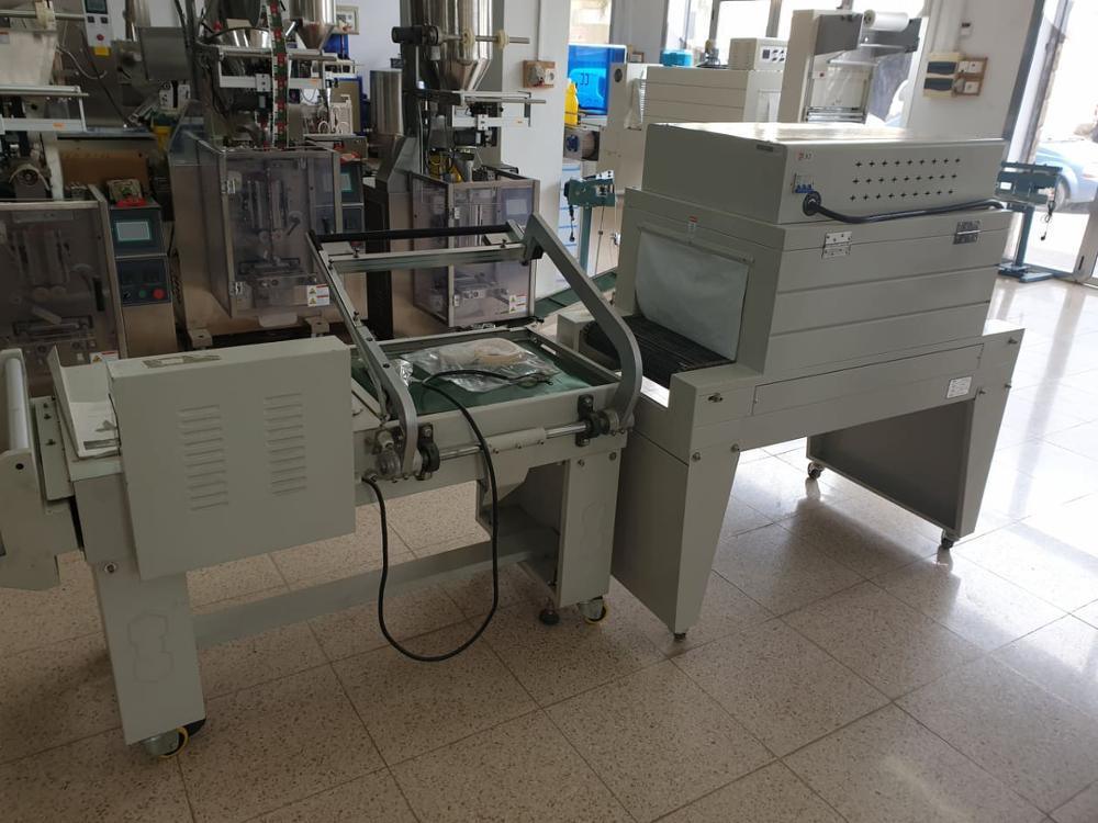 FQL-450+BSE-4525 L bar Heat Tunnel Shrink Wrapping Sealing Machine สําหรับธุรกิจขนาดเล็ก
