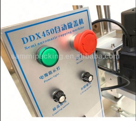 เครื่องปิดฝาโลหะคุณภาพดี DDX450 พร้อมฝาอะลูมิเนียมสำหรับฝาขนาด 10-50 มม.