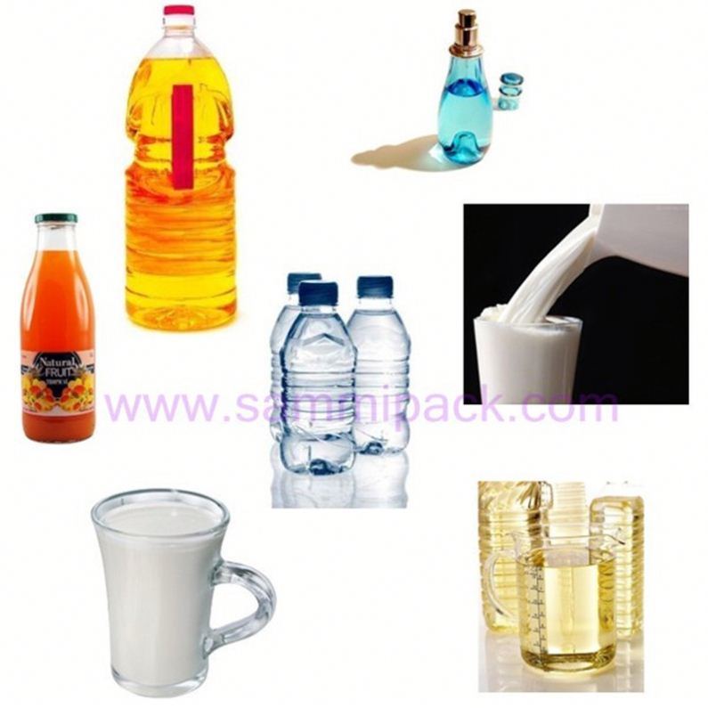 เครื่องบรรจุของเหลวขวดแก้วพลาสติก PET ขนาดเล็ก 2 หัว เครื่องบรรจุแบบกึ่งอัตโนมัติ 1000-5000ML