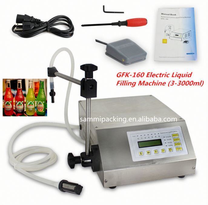 GFK-160 เครื่องเติมขวดน้ําน้ํา น้ํายา นม น้ําเหลว 2-3500 มิลล์