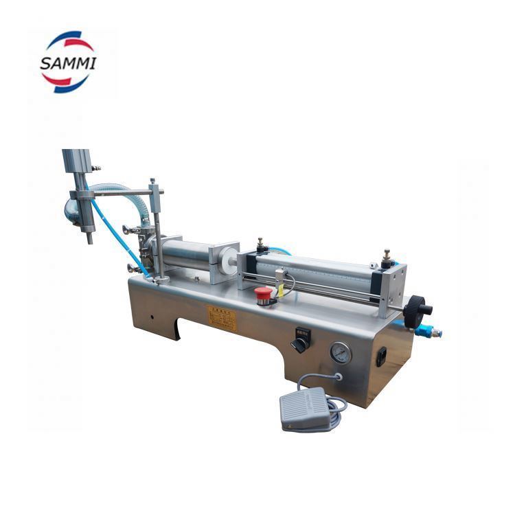 เครื่องบรรจุของเหลวและสารเคมีแบบนิวเมติกใหม่ เครื่องบรรจุแบบกึ่งอัตโนมัติแบบลูกสูบสำหรับน้ำมัน เครื่องดื่ม สภาพสินค้าใช้แล้ว