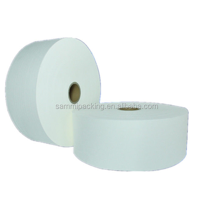 กระดาษกรองม้วนสำหรับถุงชา กระดาษกรองเยื่อ Abaca เชิงปริมาณ ไม่ฟอกสี กระดาษกรองถุงชาแบบซีลความร้อนในม้วน