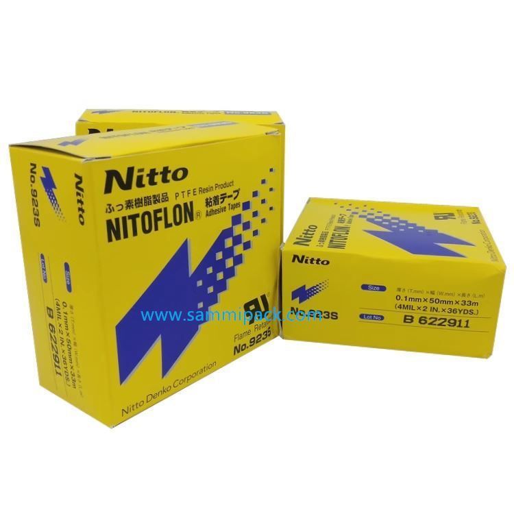 เทปฟิล์ม PTFE Nitto Denko ดั้งเดิม เทปทนความร้อนสูง Nitto 923S สำหรับเครื่องลามิเนต