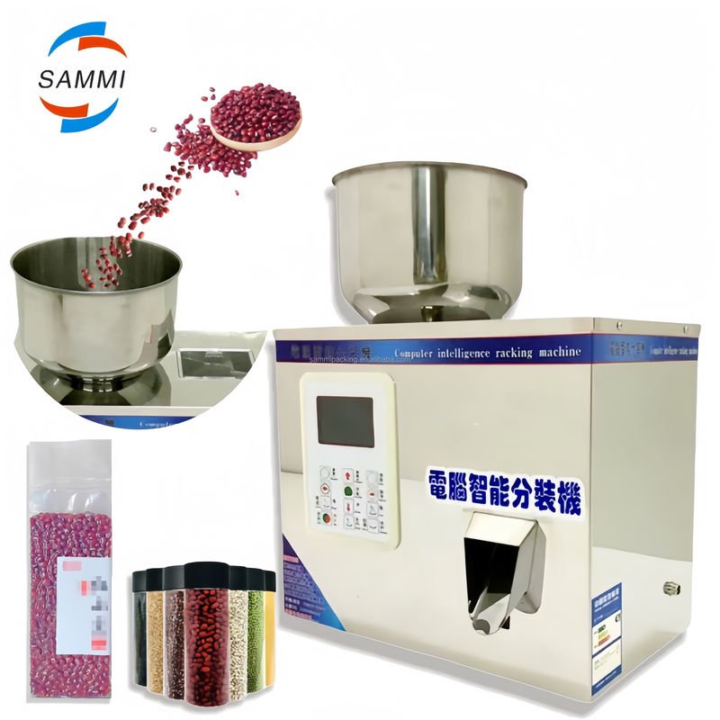 2-200g เครื่องบรรจุน้ําเกลือครึ่งอัตโนมัติ พร้อมมอเตอร์ประสิทธิภาพ สําหรับการใช้งานเครื่องดื่มเคมี ขนาดเม็ด