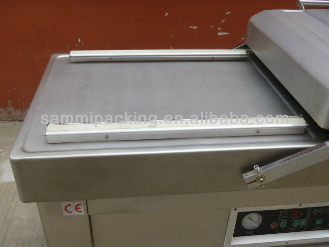 เครื่องบรรจุสูญญากาศแบบสองห้องอเนกประสงค์สำหรับเบคอนเนื้อ ไก่ เต้าหู้ ถั่วลิสง อาหารทะเล