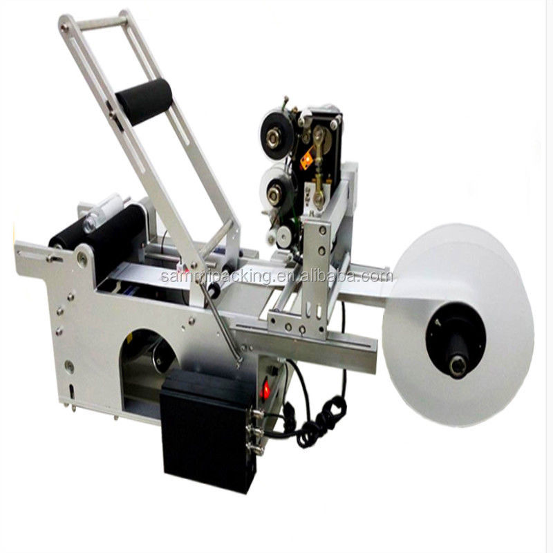 MT-50D 2 ใน 1 เครื่องติดป้ายขวดน้ําผึ้งกลมครึ่งอัตโนมัติ พร้อมเครื่องพิมพ์วันที่