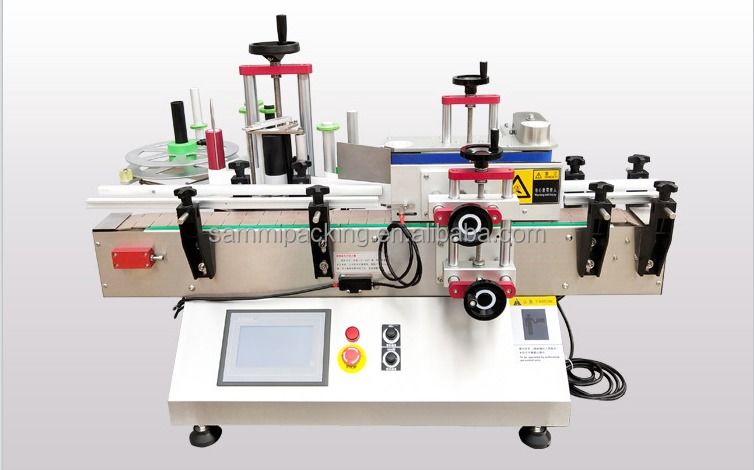 เครื่องติดฉลากขวดกลมบนโต๊ะอัตโนมัติ เครื่องติดสติกเกอร์ฉลากขวดแก้วเบียร์ ขวดพลาสติก กระป๋อง ขวดโหล