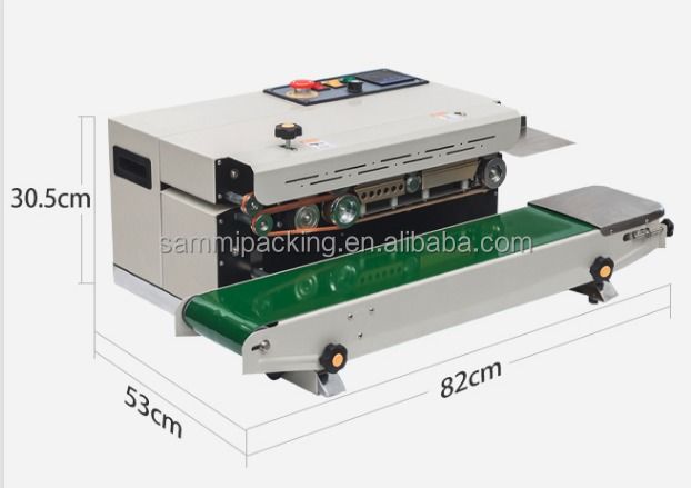 เครื่องซีลถุงแบบสายพานต่อเนื่องความเร็วสูง FR900C - เครื่องซีลถุงพลาสติกพร้อมตัวนับ, เครื่องซีลความร้อนบรรจุภัณฑ์อาหาร