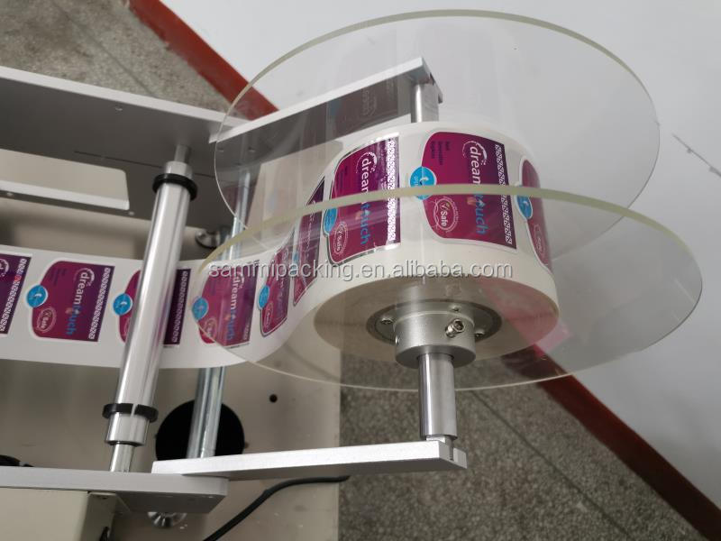 เครื่องติดฉลากขวดแก้วพลาสติกอาหารไวน์สองด้านไฟฟ้าสำหรับธุรกิจขนาดเล็ก