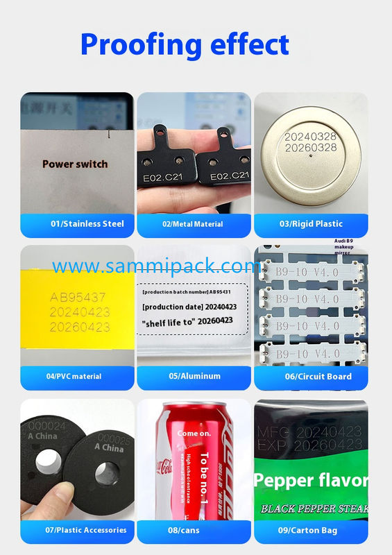 เครื่องทําโค้ดเลเซอร์เกรดอุตสาหกรรมสําหรับการผลิตความเร็วสูง เครื่องพิมพ์เลเซอร์เจ็ทสําหรับขวด