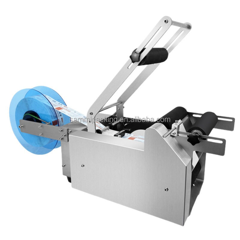 เครื่องติดฉลากขวดกลมกึ่งอัตโนมัติคุณภาพสูง MT-50 ราคาโรงงาน, เครื่องติดฉลากสติกเกอร์สำหรับขวดกลม