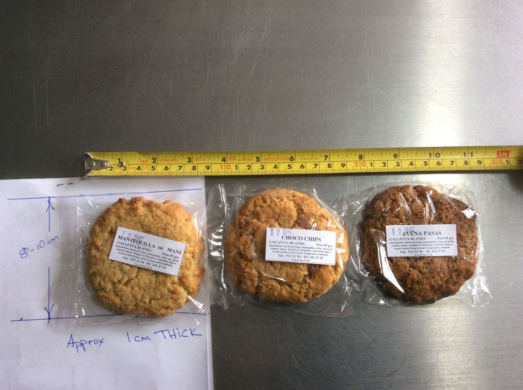 เครื่องบรรจุหมอนอัตโนมัติใช้งานง่าย ใช้กันอย่างแพร่หลาย ขนมปัง ผลไม้ ผัก เครื่องมือ เครื่องบรรจุแบบไหล เบอร์เกอร์ คุกกี้ บิสกิต