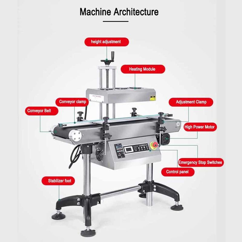 เครื่องปิดกระป๋องแผ่นอลูมิเนียม เครื่องปิดความร้อนด้วยการนําไฟฟ้าแม่เหล็ก สําหรับกระป๋องเครื่องดื่ม กระป๋องกระดาษ เครื่องบรรจุกระจก