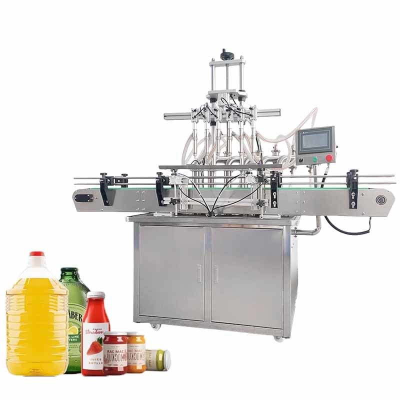 สายการผลิตบรรจุของเหลวอัตโนมัติ เครื่องบรรจุและปิดฝาติดฉลากขวดขนาดเล็กอัตโนมัติ