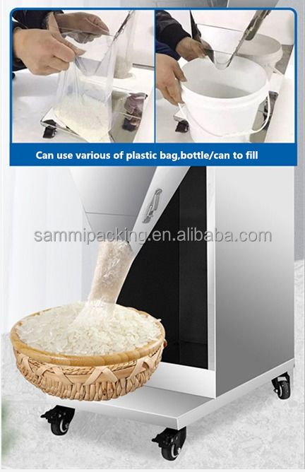 เครื่องจ่ายชาความจุขนาดใหญ่ 100-2500g เครื่องบรรจุผง เครื่องชั่งกึ่งอัตโนมัติ