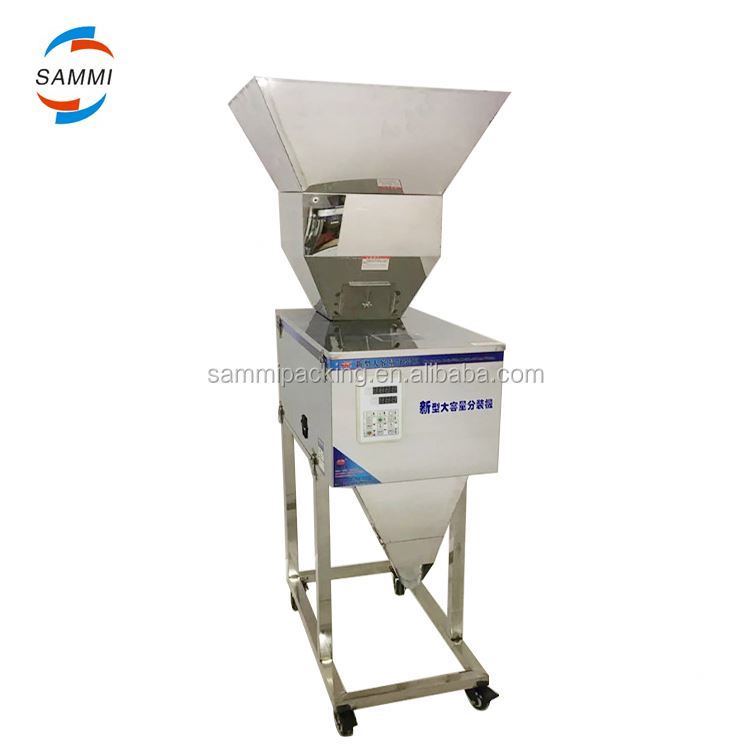 เครื่องบรรจุแบบกึ่งอัตโนมัติคุณภาพสูง 100-3000g สำหรับเม็ด/ผง/ข้าว/กาแฟ/เครื่องเทศ พร้อมกรวยขนาดใหญ่
