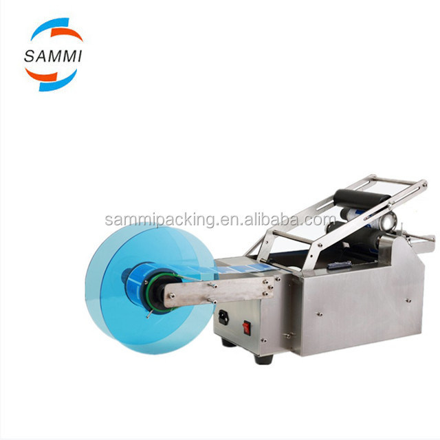Semi-Automatic Round Bottle Labeler with 120W Motor 25-50 piece/minutes Efficiency and Less than ±0.5mm Labeling Precision