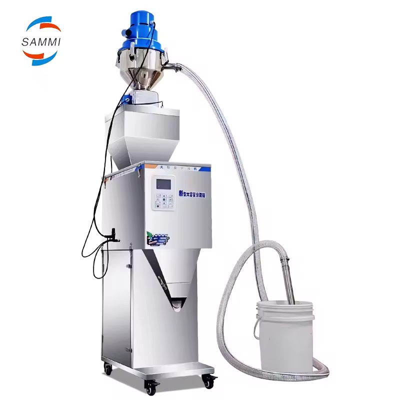 เครื่องชั่งน้ำหนัก 50-3000 กรัม เครื่องบรรจุสำหรับเม็ดชา ธัญพืช ถั่ว พร้อมระบบดูด