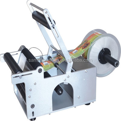 เครื่องติดป้ายไฟฟ้าครึ่งอัตโนมัติ 220v สําหรับขวดกลม