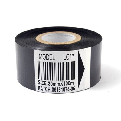 35 มิลลิเมตร 100 มิลลิเมตร สีดํา Packaging Consumables, ร้อน Stamping Ribbon สําหรับวันที่โค้ด