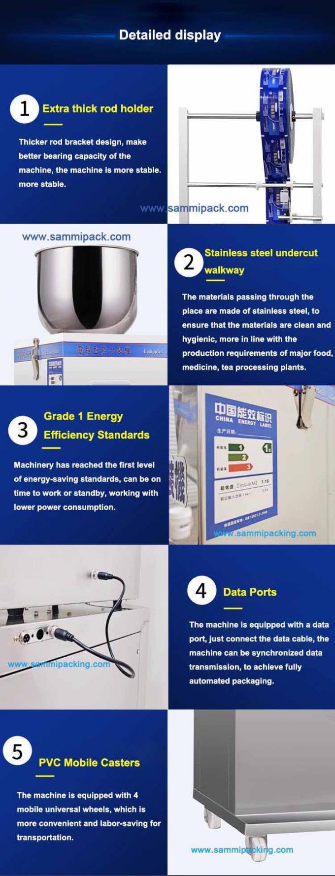 เครื่องบรรจุผงชาพร้อมวัสดุบรรจุภัณฑ์กระดาษ น้ำหนักรวมเดี่ยว 120.000 กก. พร้อมเครื่องพิมพ์วันที่แบบ Hot Stamp 7