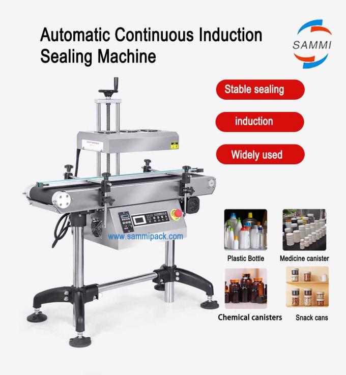 อัตโนมัติต่อเนื่อง กระป๋องพลาสติก ปิดความร้อน อิเล็กทรอนิกส์อินดูชั่น อลูมิเนียมฟอยล์ ปิดเครื่องจักร 0