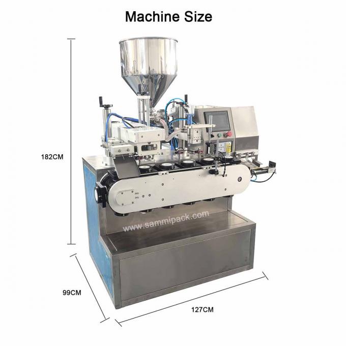 เครื่องปิดท่อพลาสติก เครื่องชามพู เครื่องเติมน้ํายาฟัน ครีมมือ เครื่องเติมน้ํายา 2