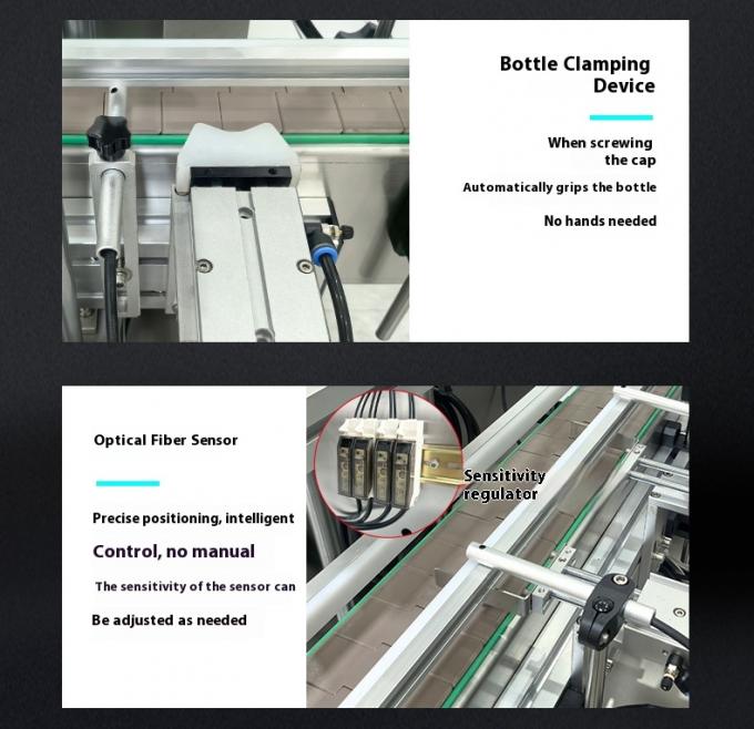 เครื่องบรรจุและปิดฝาของเหลวแบบอัตโนมัติความเร็วสูง 4 หัวปั๊มแม่เหล็กสำหรับน้ำและเครื่องดื่มบรรจุและปิดฝาอัตโนมัติ 8