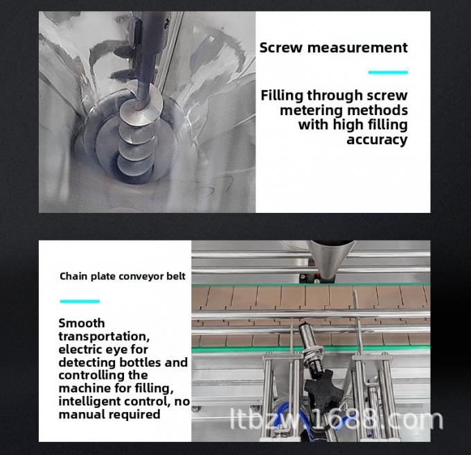 เครื่องบรรจุผงอัตโนมัติสำหรับเครื่องเทศพริกไทย กาแฟ ผงฟัน สายการผลิตบรรจุภัณฑ์เชิงปริมาณ 7