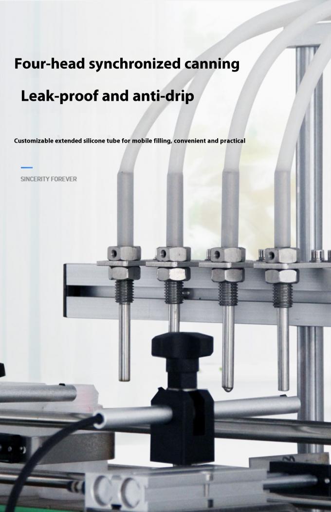 เครื่องเติมของเหลว Desktop อัตโนมัติ น้ํามันอิทธิพล์ขนาดเล็ก น้ําหอม กระป๋องน้ําเหลว เติมปิดและเครื่องหมายเครื่อง 4 หัว 7